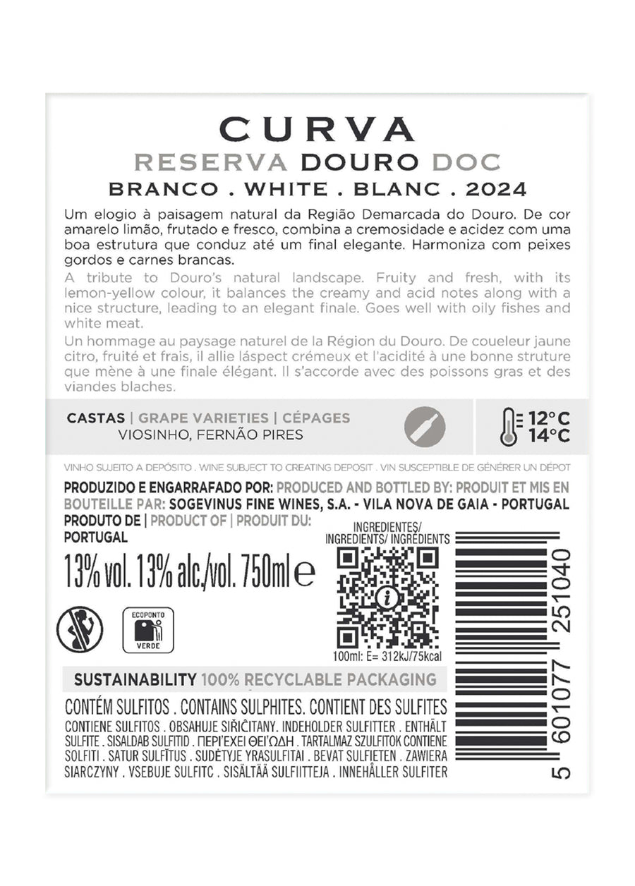 VINHO DO DOURO CURVA RESERVA BRANCO 2024