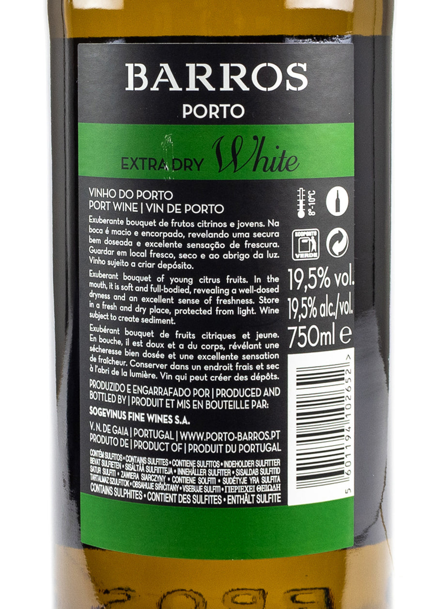 VINHO DO PORTO BARROS EXTRA DRY WHITE